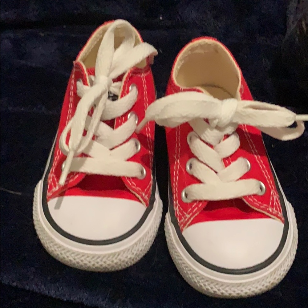 Baby Red converse shoes